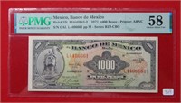 1977 Mexico 1000 Peso PMG 58