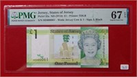 2010 States of Jersey 1 Pound PMG67 EPQ