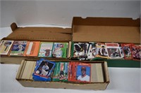 Three Boxes Sports Trading Cards. Mostly 1990's