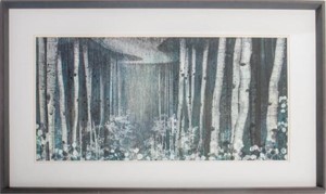 Abstract Birch Forest Offset Lithograph on Paper