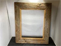 Primitive Weathered Wood Picture Frame Holds 11x16