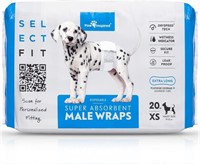 WFF8792  Paw Inspired Male Wrap XS, 20 Count