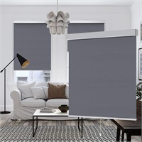 Roller Shades 32W x 72H  Grey  Room Darkening