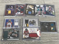 (10) Rookie Football Autographed Jersey Cards #2