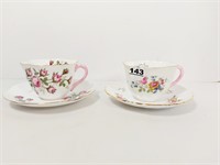 2 - SHELLEY CUPS & SAUCERS