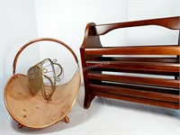 MAGAZINE RACK + COPPER LOG HOLDER