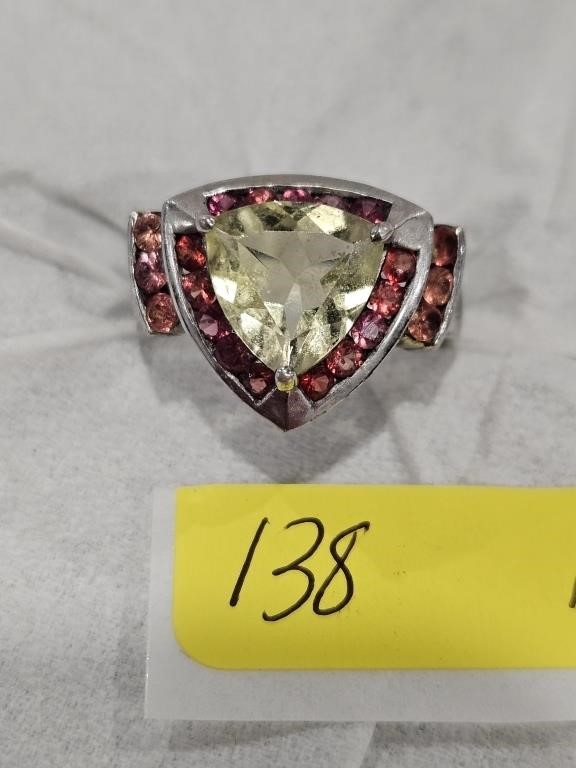Auction 49 Rings - Sterling & Garnet