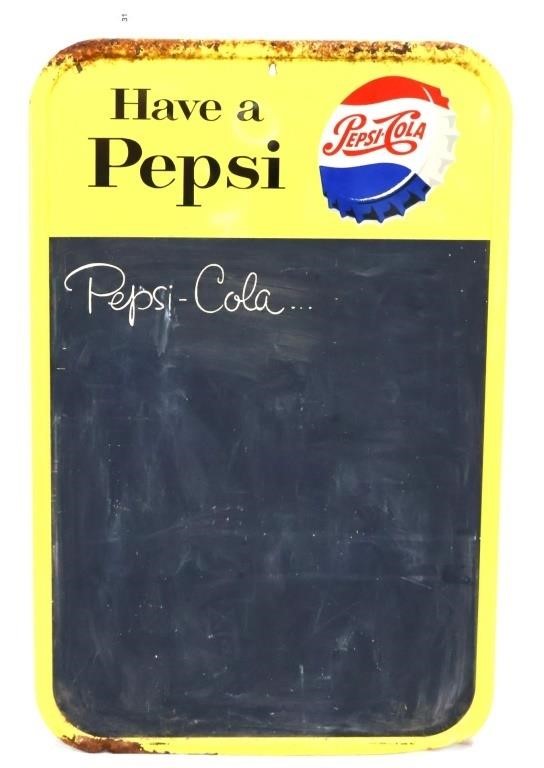 Vntg 19.5x30 Pepsi Cola menu board