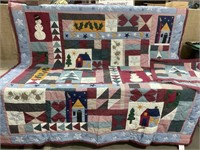 Quilted winter coverlet w/ two shams
