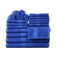 P863  Mainstays Basic 18-Piece Towel Set Royal Sp