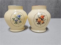 Unique Antique Libbey Cream Color Vases Cadmium UV