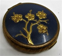 Enamel and Brass Embossed Compact