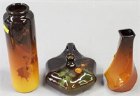 3 American Art Pottery Vases incl Weller
