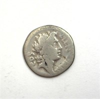 49 BC Apollo / Jupiter F Denarius