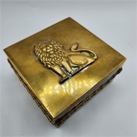Indian Brass Elephant Motif Box