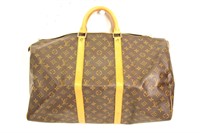 Louis Vuitton Brown Keepall Travel Bag
