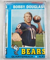 Two 1971 Bobby Douglas # 54 Football & Error Card