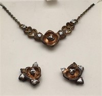 Sterling & Cubic Zirconia Necklace & Earrings
