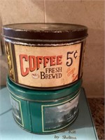 Vintage coffee cans