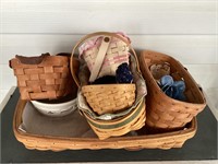 Longaberger baskets and miscellaneous baskets