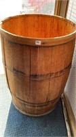 Vintage Wood Barrel w/Wood Banding