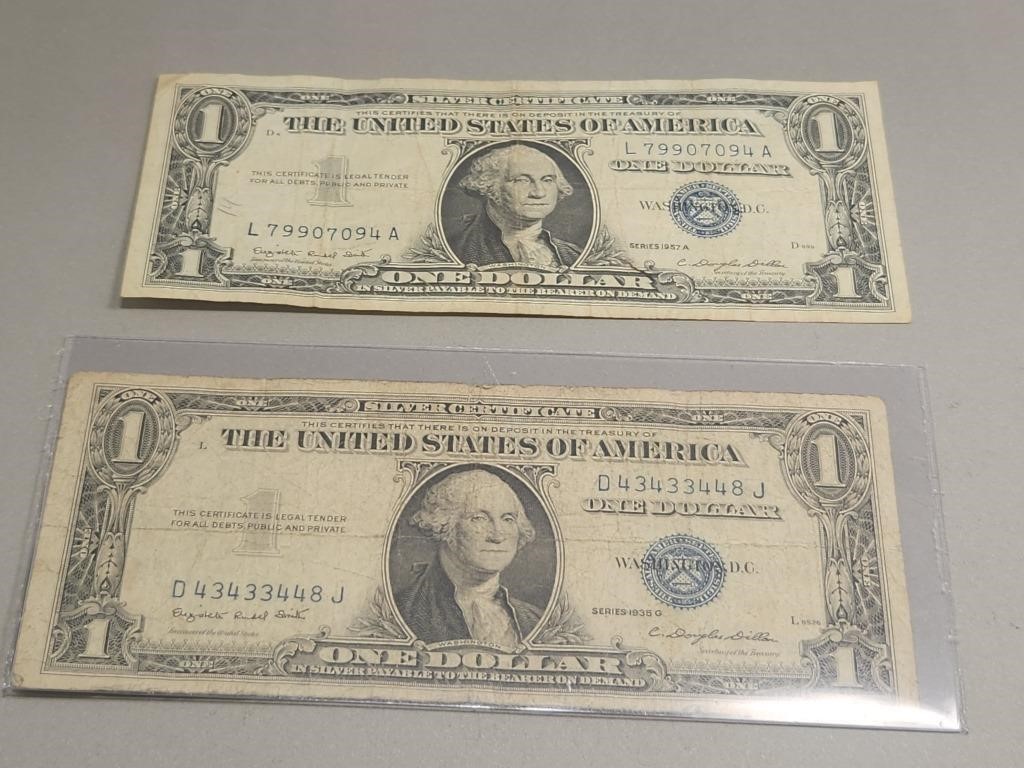 1935 G/ 1957 A $1 Silver Certificates