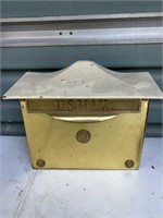 Brass US mail box w/ door & slot