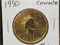 1990 Canada $50 1 oz. Gold Coin