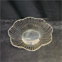 Silver plated wire bowl