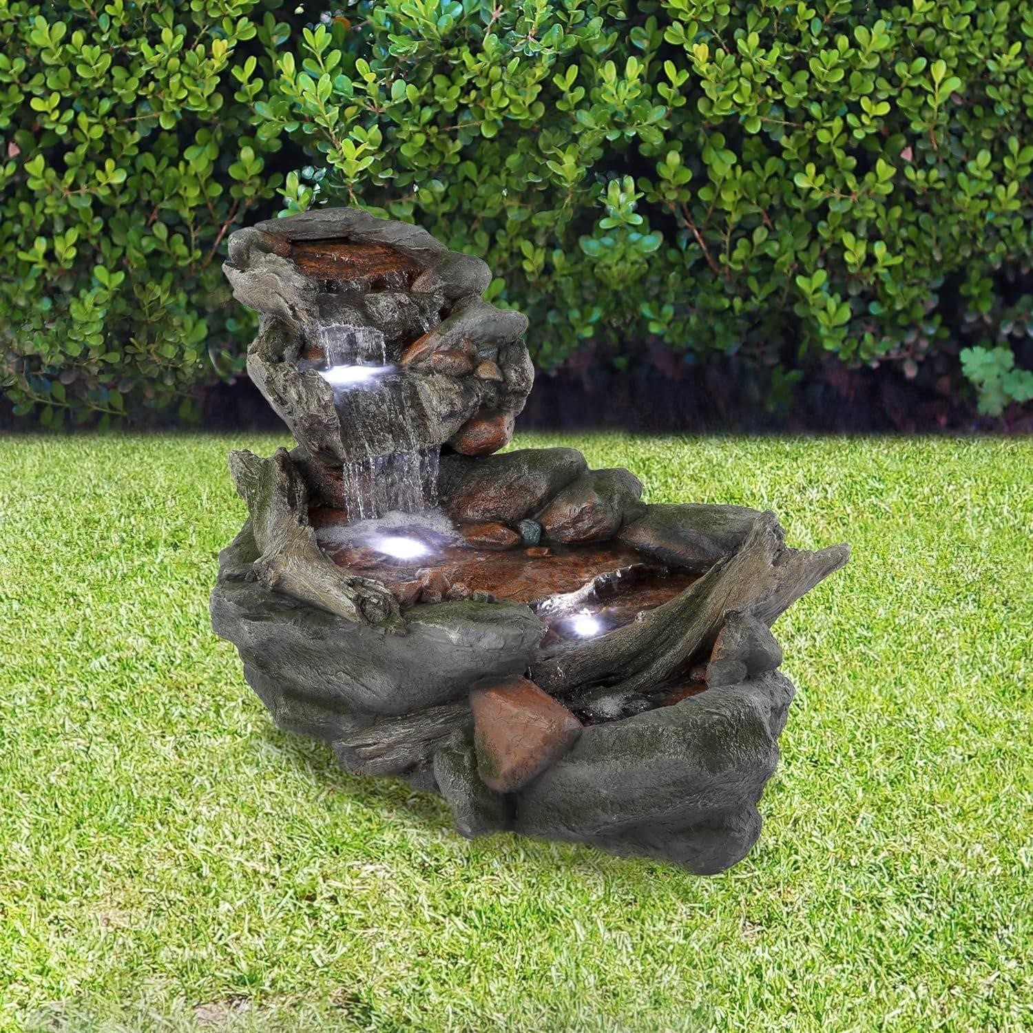 Alpine Corporation Waterfall Rock Fountain