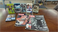 4 VHS TAPES- 1DVD- 2 LIFE MAGAZINES