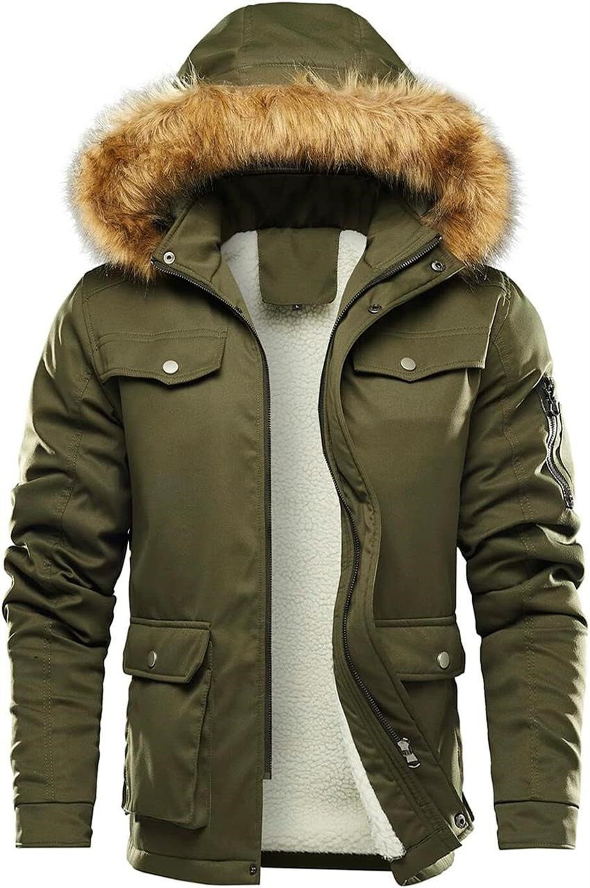CARWORNIC Men's Warm Winter Coat Windproof Fleece