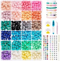 Gnomdcer Clay Beads for Bracelets, 24 Colors