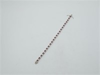 Like New Sterling Garnet Tennis Bracelet