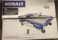 7" Kobalt wet tabletop tile saw 24 inch