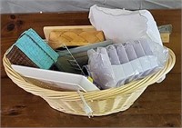 Wax Warmer, Glass Bowl & More in Basket