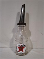 Original Quart Oil Bottle w Texaco Decal