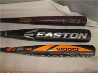 3pc Baseball Bats - Easton / Louisville Slugger