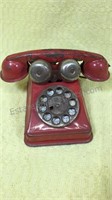 Vintage children’s play telephone rotary 8 x 6”