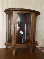 SMALL CURIO CABINET 21" X 19"" X 9"