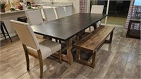 7PC DINING TABLE & SEATING
