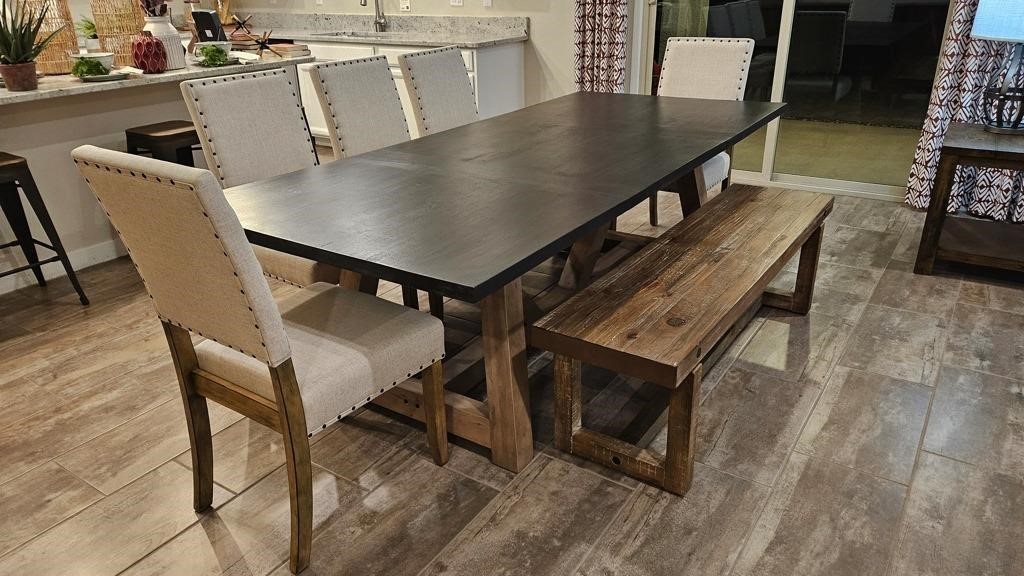 7PC DINING TABLE & SEATING