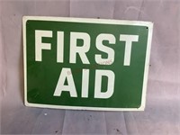Tin First Aid Sign