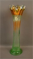 12 ½” Tall Fenton Long Thumbprint Swung Vase –
