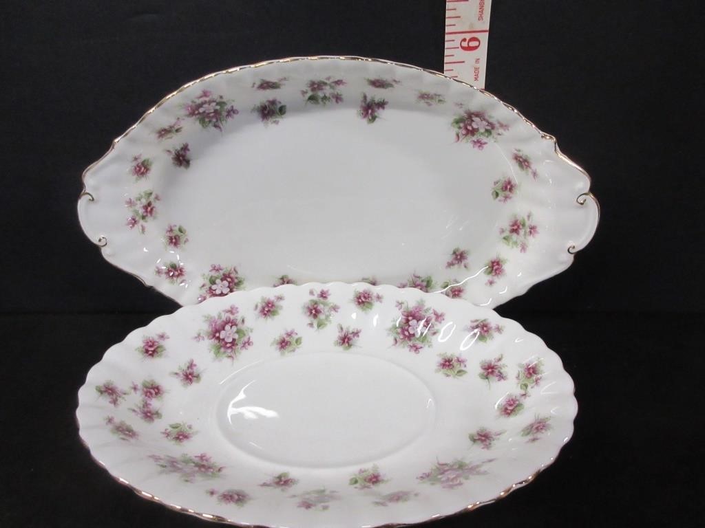 ROYAL ALBERT 'SWEET VIOLETS' GRAVY PLATTER