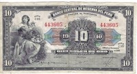 PERU 10 soles de oro 15-11-1946 P67Aa V.Pe1a