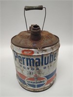 Vintage Permalube Motor Oil Standard Can