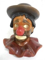Wooden Clown Bust