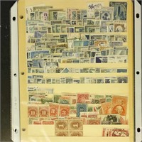 Worldwide Stamps organized by color on stockpages,