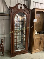 Dark wood and glass, curio cabinet, glass